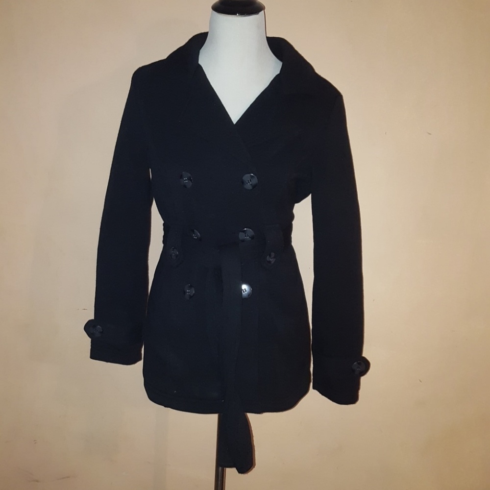 New with Tags Double Brested Black Pea Coat